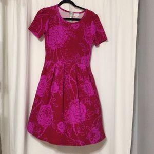 Pink floral LuLaRoe Amelia M